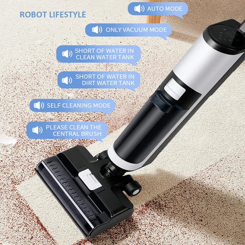 Aspiradora Inalámbrica en Seco y Húmedo RL8Pro, 14000Pa, Multisuperficie