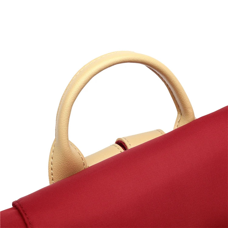 Mochila de mujer de moda, correas ajustables para los hombros, múltiples estilos traseros, cierre de cremallera, forro de poliéster, adecuada para v