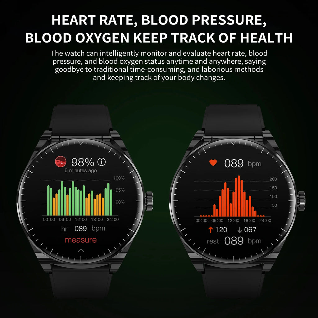 Reloj inteligente TWS con auriculares para hombre y mujer, función NFC, rastreador deportivo, Monitor de ritmo cardíaco, reducción de ruido, reloj inteligente
