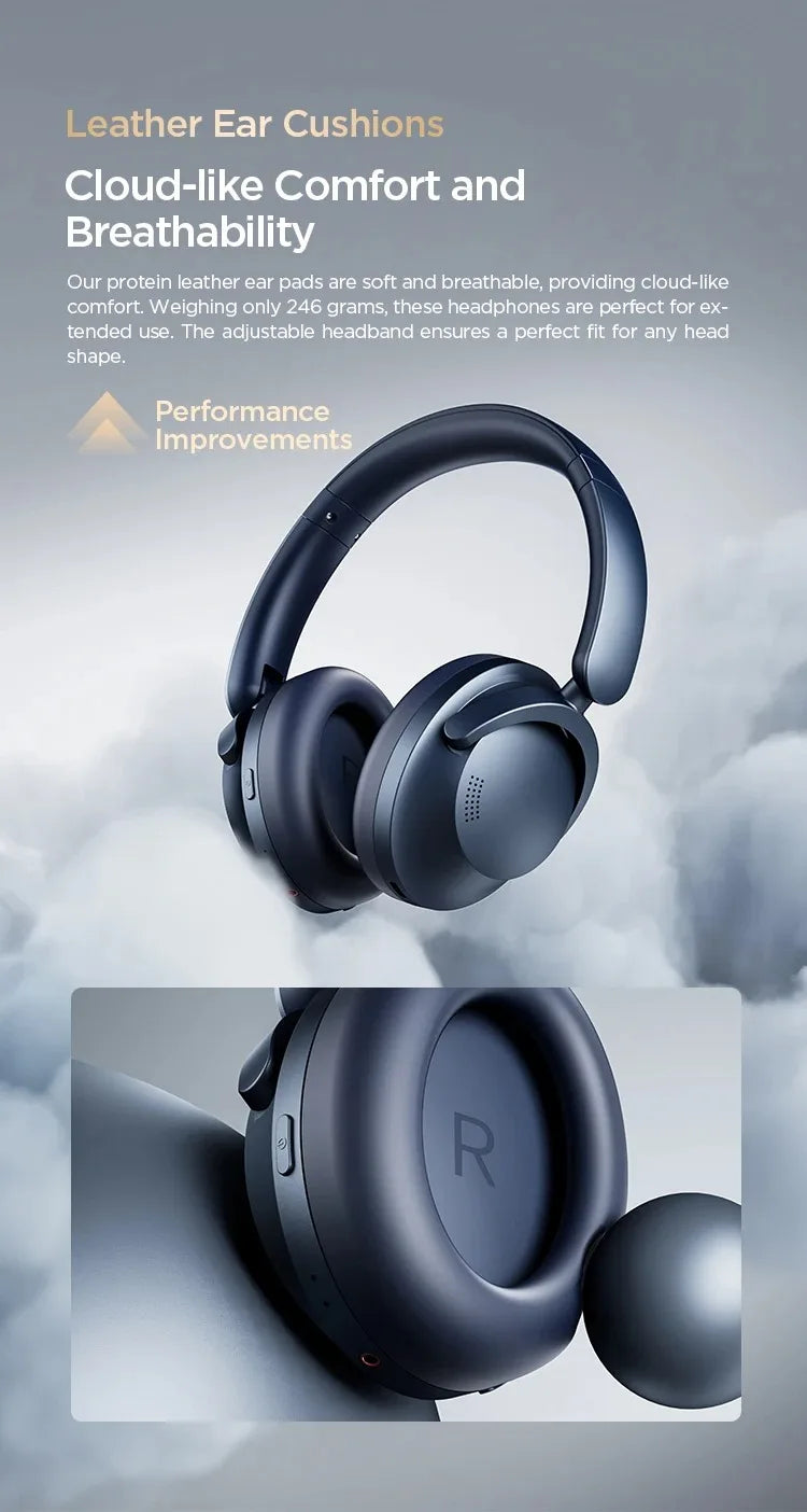 Auriculares 1MORE SonoFlow Pro HQ51 ANC Bluetooth 5.4 Hi-Res LDAC con controlador DLC de 40 mm, QuietMax ANC de 42 dB, batería de 100 horas, auriculares supraaurales