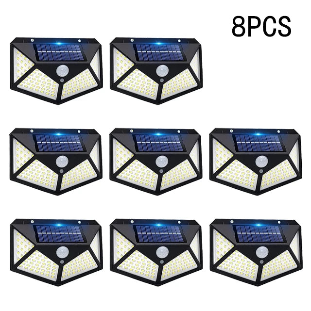 Luces Solares Exteriores 100 LED con Sensor de Movimiento