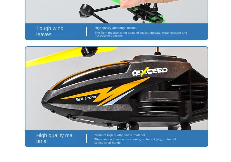 Mini Dron RC con Luces LED Control Remoto y por Gestos