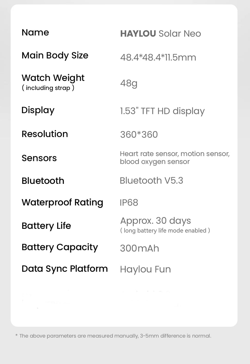 Reloj Inteligente Solar Neo con Pantalla HD, Control de Salud 24H y Llamadas