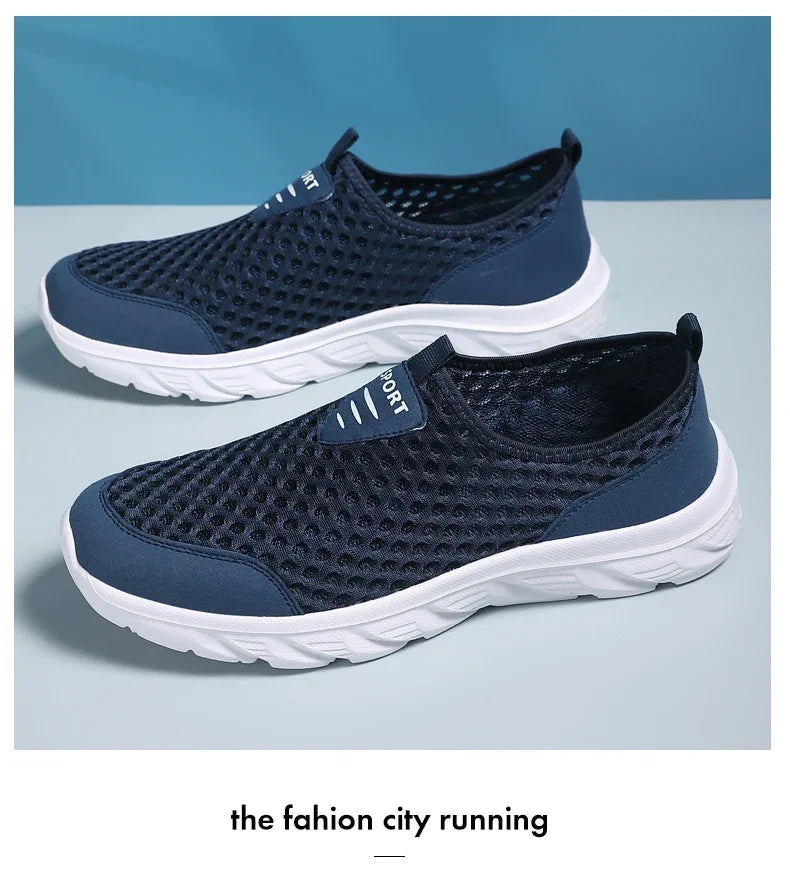 YRZL, zapatos informales ligeros para hombre, zapatillas informales transpirables sin cordones para hombre, zapatos planos antideslizantes para caminar al aire libre, talla 39-46