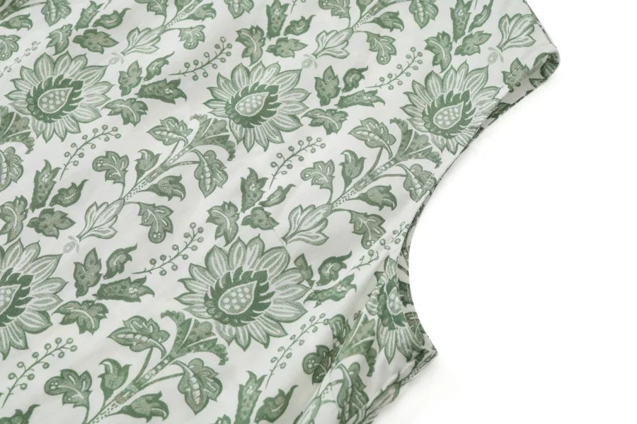 Otoño Invierno Casual mujer Camisa de lino de algodón estampado de moda vestido largo conjunto con blusa de bolsillo elegante señora calle conjunto de 2 piezas