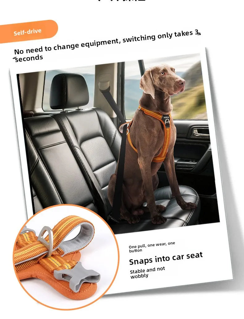 Arnés Antitirones para Perro con Chaleco Reflectante Ajustable