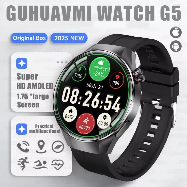 Reloj Inteligente G5 Plus con Pantalla AMOLED, GPS y Llamadas Bluetooth