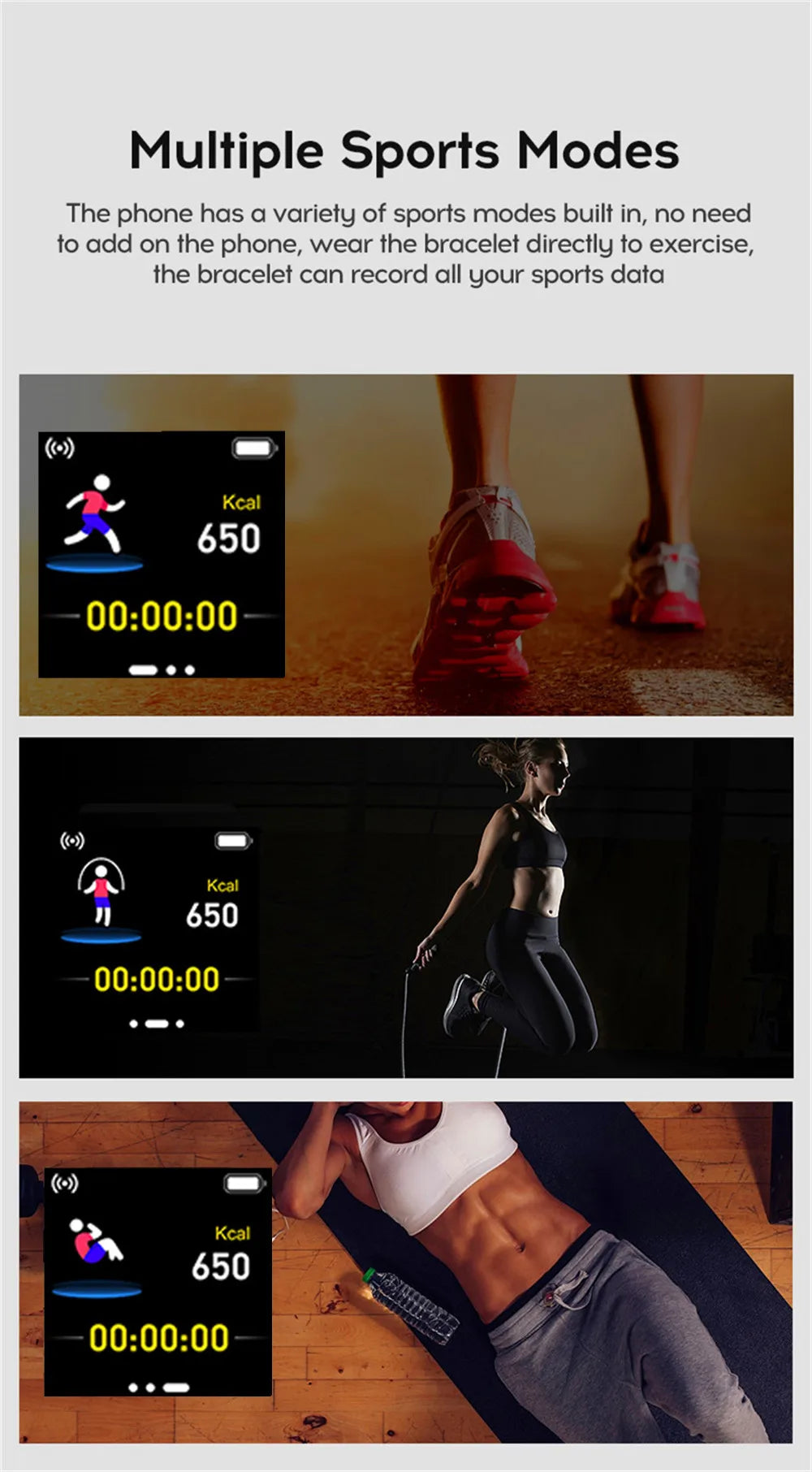 Pulsera Deportiva D13 y 116Plus con Seguimiento de Salud y Notificaciones
