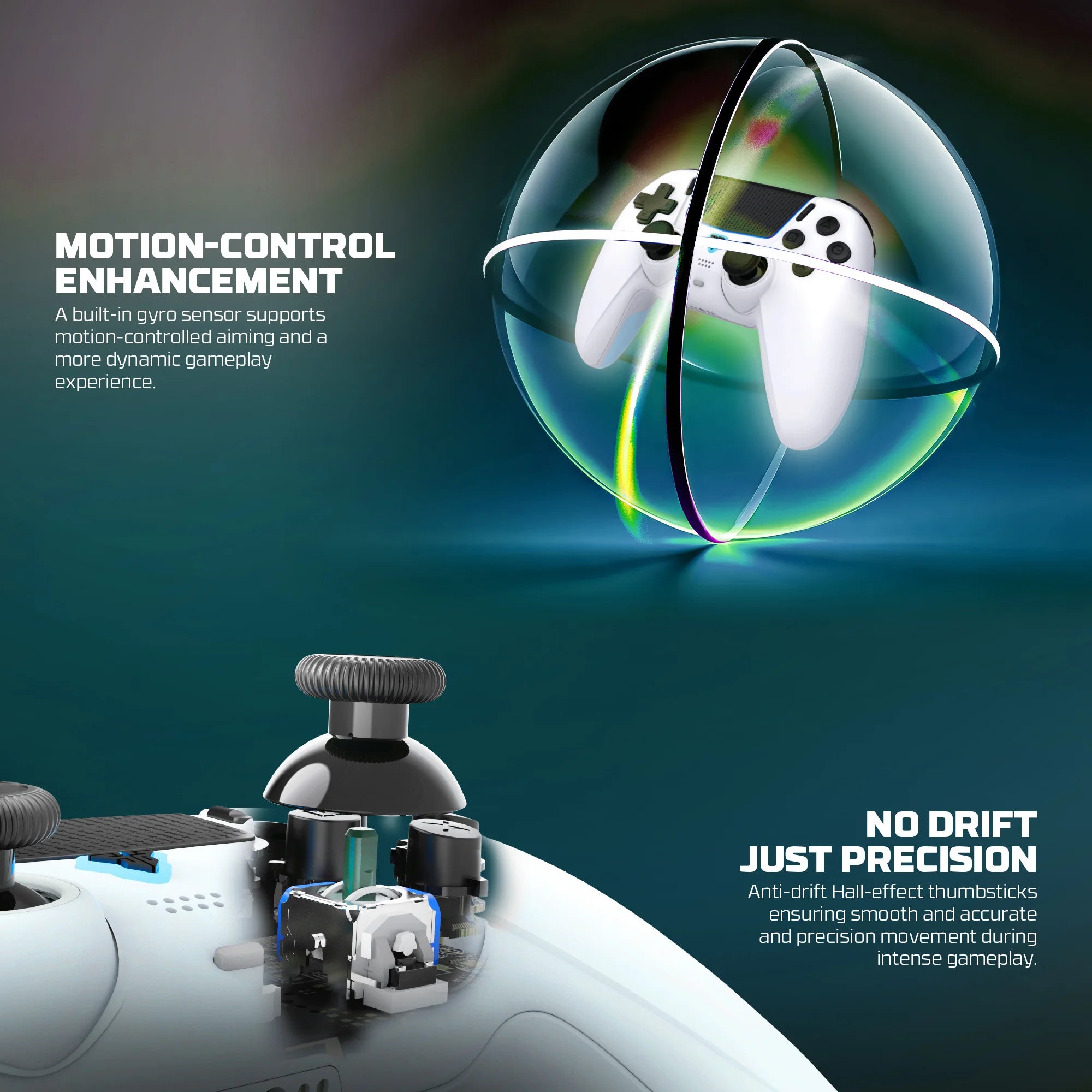 FANTECH NOVA II WGP16 Gamepad inalámbrico Sensor giroscópico Joystick Hall y disparador de efectos para PS4 NS2 controlador con cable Gamer