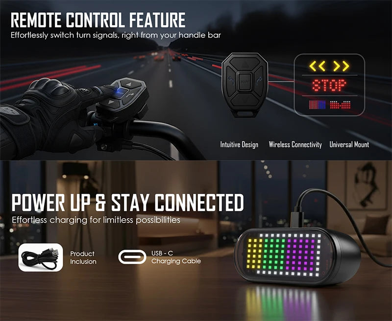 Luz LED para Casco de Bicicleta con Control Remoto Inalámbrico, Señal de Giro, Bocina, Luz Trasera de Advertencia, Accesorios para Ciclismo