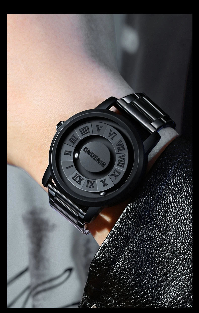 Reloj de Cuarzo BINBOND para Hombre, Acero Inoxidable, Resistente al Agua