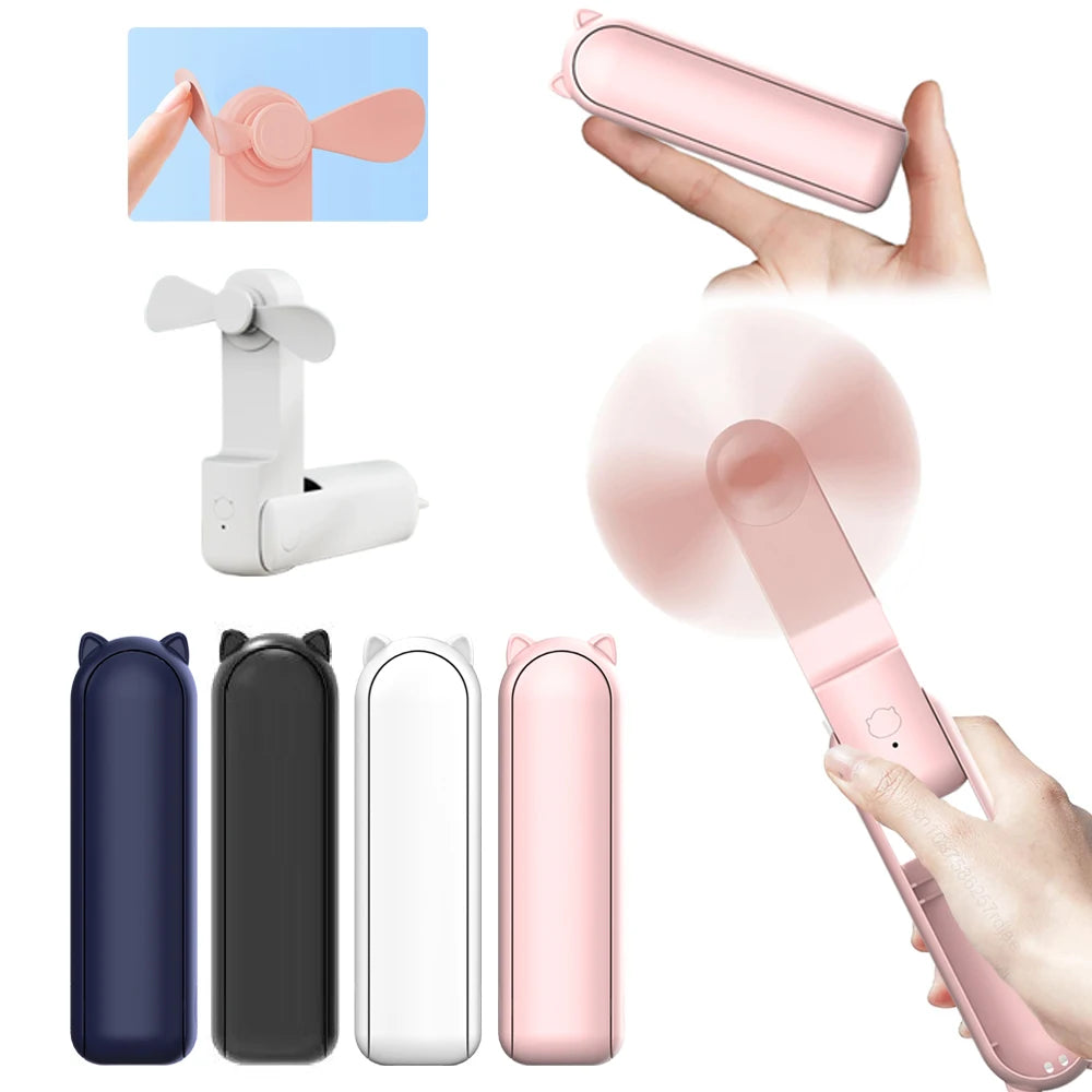 Mini Ventilador Portátil Plegable con Banco de Energía