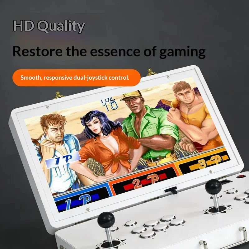 Máquina de Juegos Arcade con Doble Joystick, Portátil, Pantalla HD Integrada, Modelo 2026, para Uso Doméstico, Conexión a TV, Juego de Lucha Clásico Retro