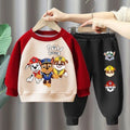 Conjuntos de sudadera de manga larga para niños de PAW Patrol, primavera y otoño, jersey + pantalón para niños, traje de 2 piezas, conjuntos de ropa deportiva para niños