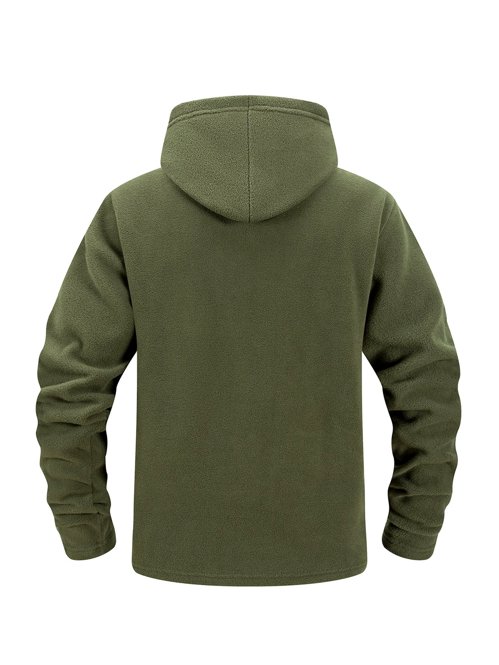 Chaqueta Polar Táctica con Capucha para Hombre | Cremallera Completa