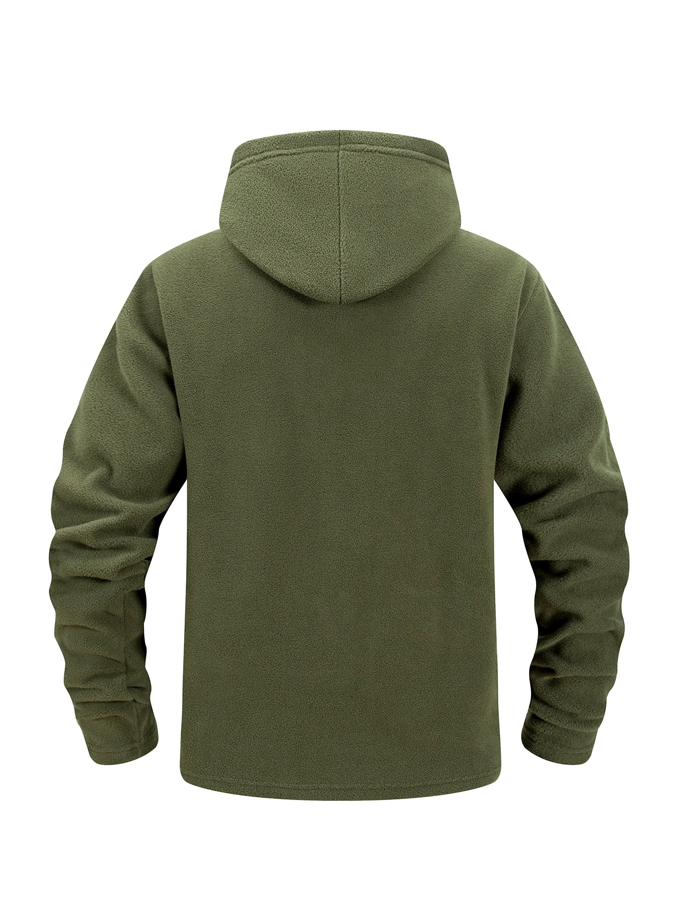 Chaqueta Polar Táctica con Capucha para Hombre | Cremallera Completa