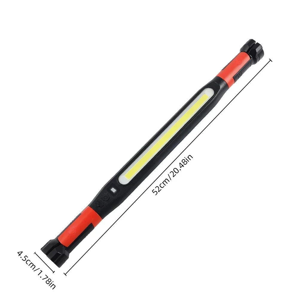 Lámparas de Trabajo COB Portátiles con Linterna LED Recargable Magnética, Regulación Continua, Lámparas de Reparación de Emergencia para Automóviles