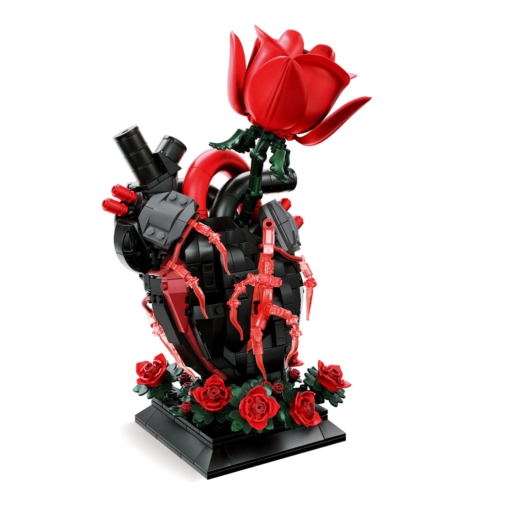 Set de Bloques de Construcción de Violín con Corona de Rosas y Cruz de la Serie Noche Gótica, Modelo MOC, Juguete de Ensamblaje, Adorno de Escritorio, Regalo de Cumpleaños