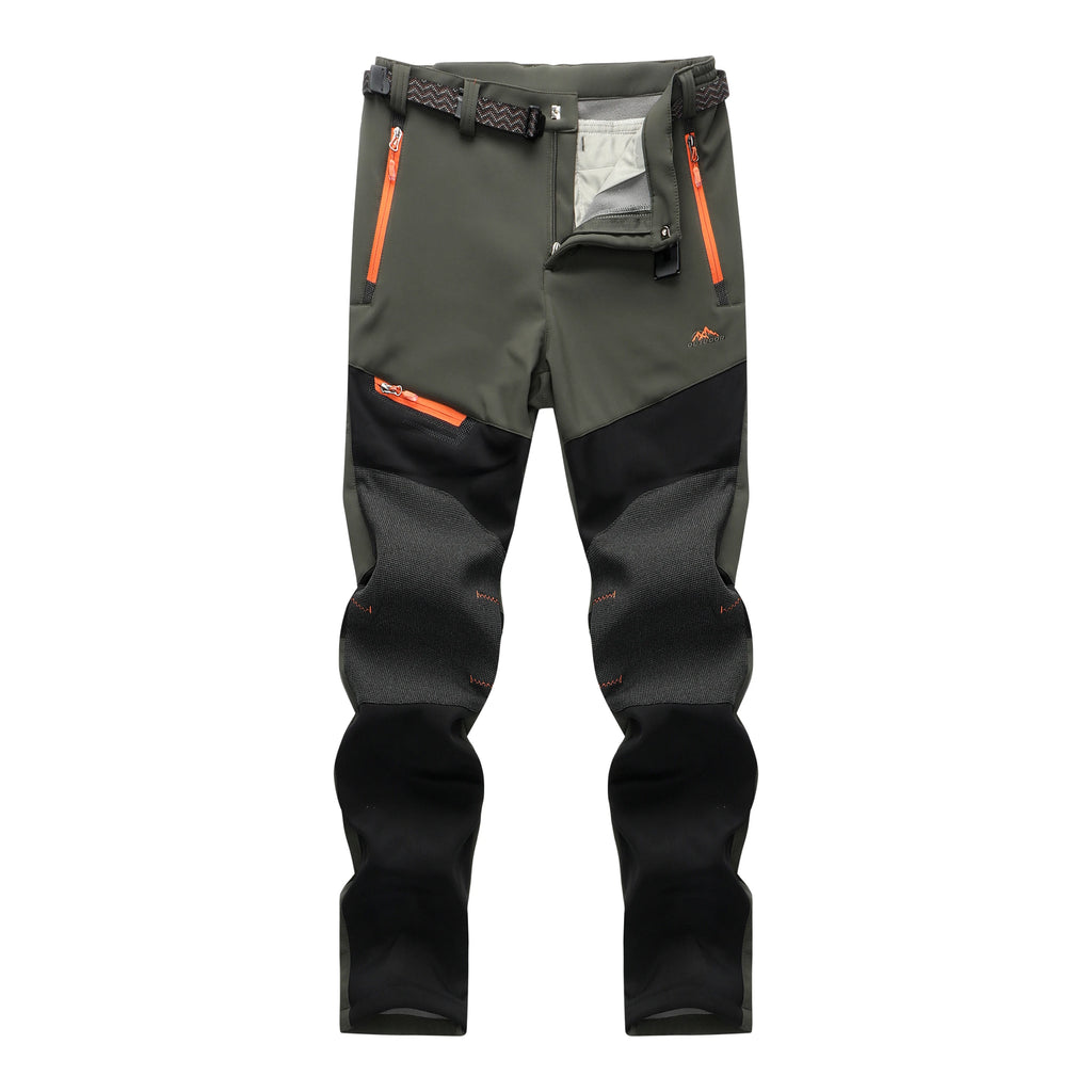 Pantalones de senderismo impermeables para hombre, pantalones de esquí para nieve con forro polar para exteriores, pantalones de Snowboard Softshell de invierno