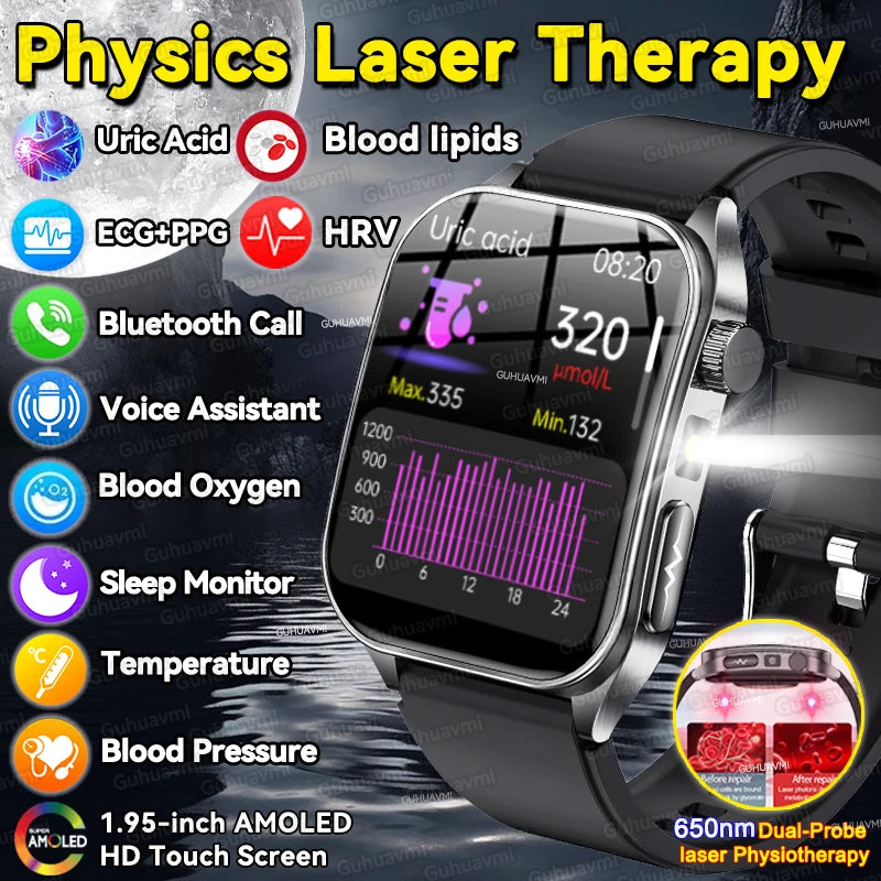Reloj Inteligente Terapia Láser ECG Salud