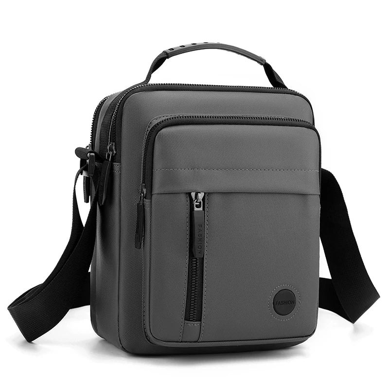 Bolso bandolera duradero, correa ajustable para el hombro, diseño multicapa, cremallera segura: bolsa de almacenamiento multifuncional
