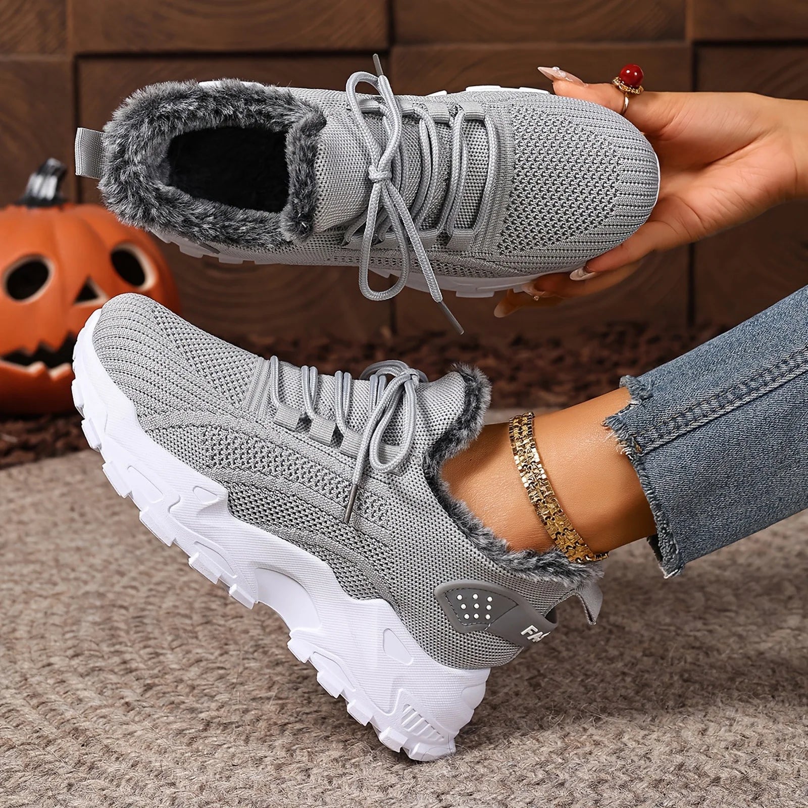 Zapatillas Deportivas de Invierno para Mujer - Suela Antideslizante