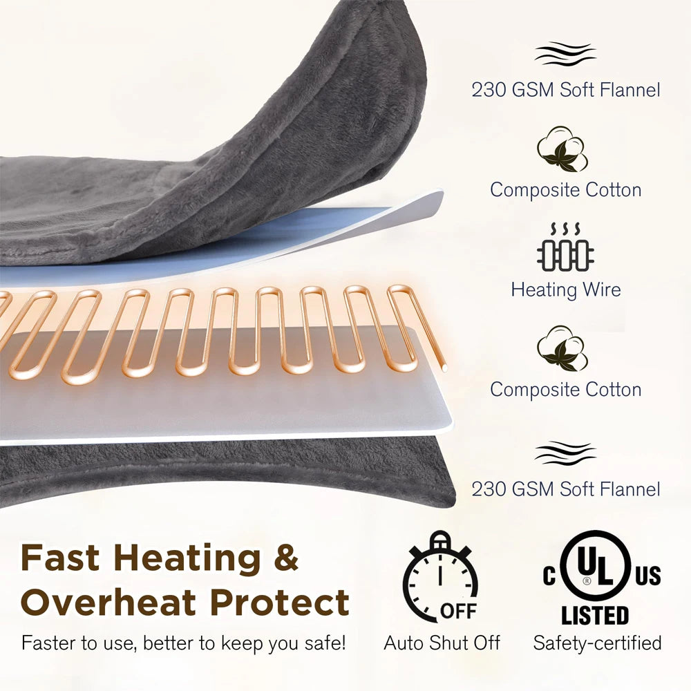 Masajeador Eléctrico de Cuello con Compresa Caliente 9 Niveles