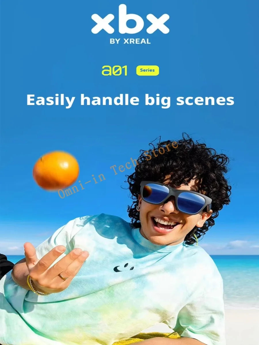 Gafas AR XREAL xbx a01, ultraligeras de 62g, compatibles con HDR10, 1600 nits, 50 grados de campo de visión, para ver películas y jugar.