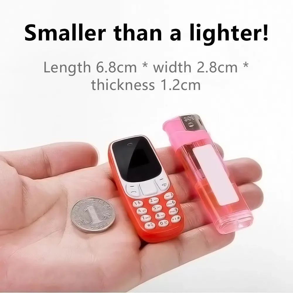 Mini teléfono móvil BM10, 2 tarjetas SIM, auricular Bluetooth, cambiador de voz, grabación de voz de baja radiación, teléfono móvil pequeño multilingüe