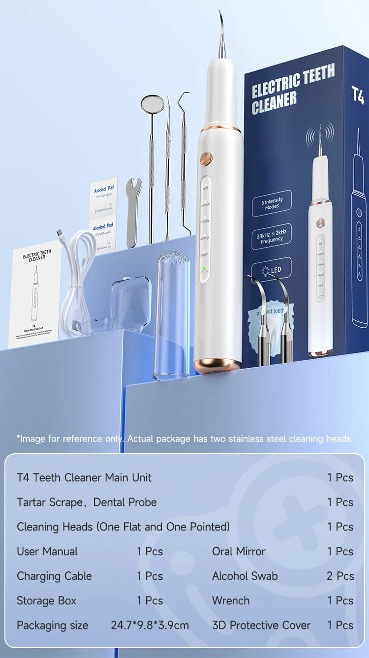Escalador Dental ultrasónico para dientes, eliminador de cálculo Dental para manchas de sarro, limpiador de placa Dental sónico eléctrico, eliminación de piedra Dental