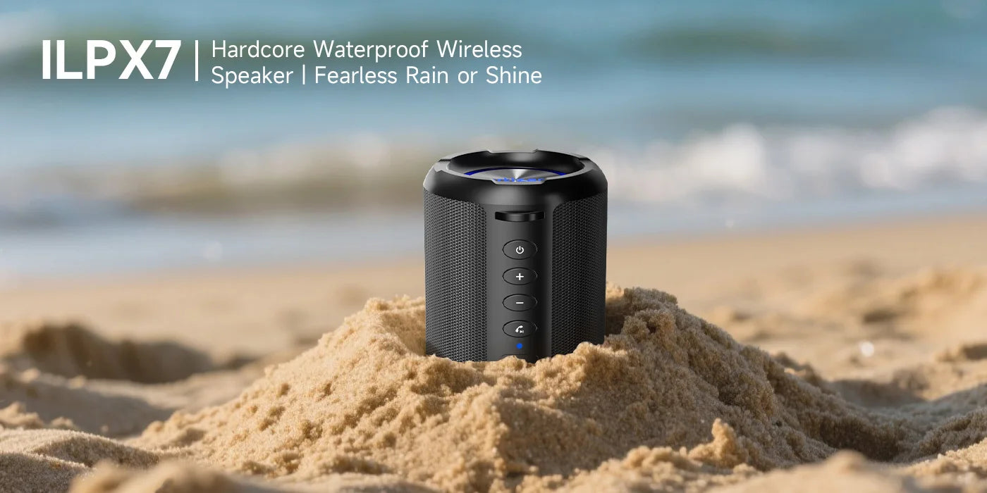 Altavoz Bluetooth inalámbrico Ortizan X9S, resistente al agua IPX7, luces RGB
