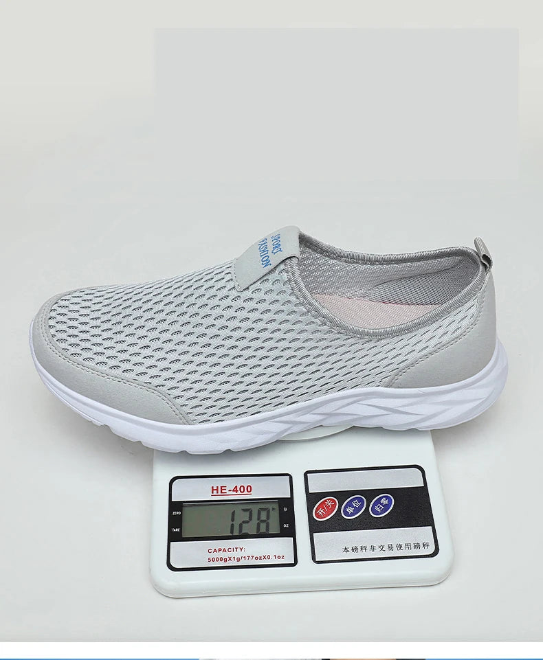 YRZL, zapatillas de deporte para hombre, zapatos informales de malla transpirable para mujer, mocasines antideslizantes de talla grande para exteriores, zapatos de tenis ligeros para caminar para hombre