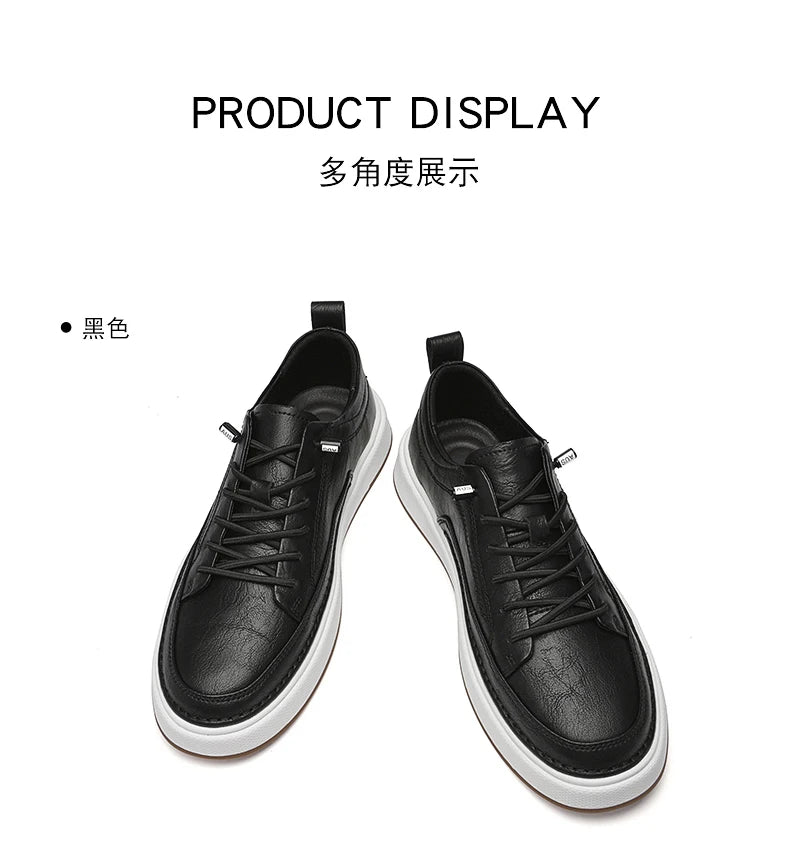 Zapatos de cuero genuino para hombre de marca, cómodas plantillas de suela blanda, zapatos Oxford informales para hombre, calzado deportivo para exteriores