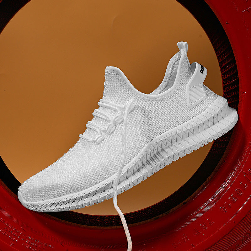 Zapatillas de correr transpirables y ligeras para hombre, Tenis antideslizantes para exteriores, zapatos deportivos suaves con cordones para caminar, 2023