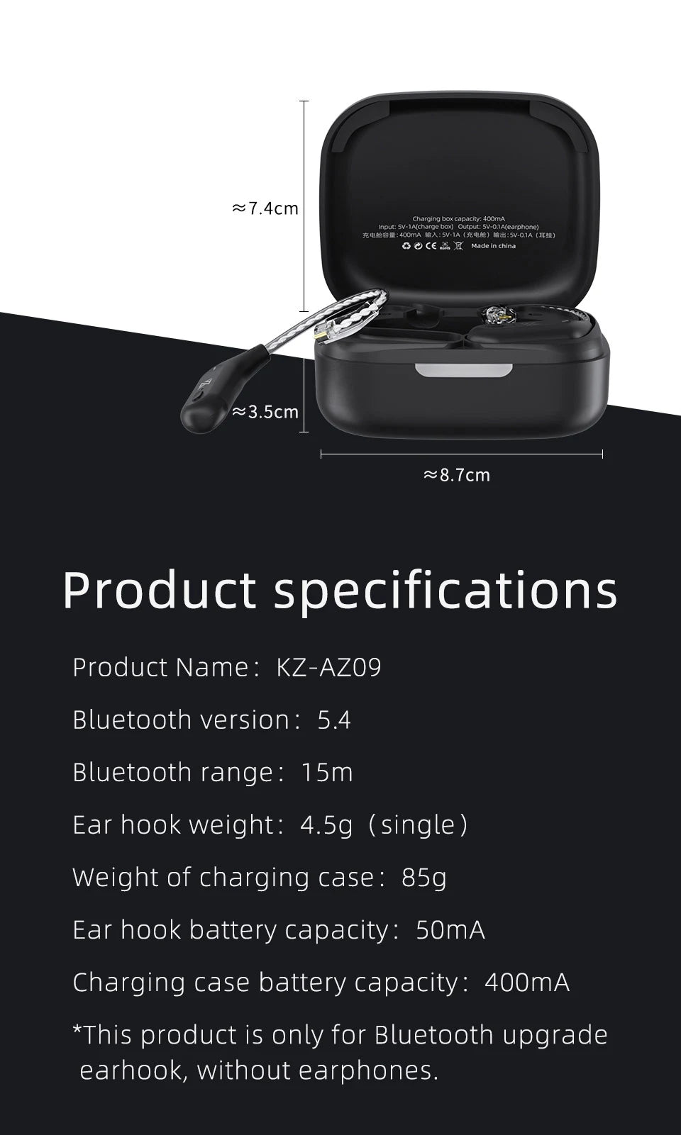 KZ AZ09 Cable Bluetooth 5.2 para Auriculares KZ