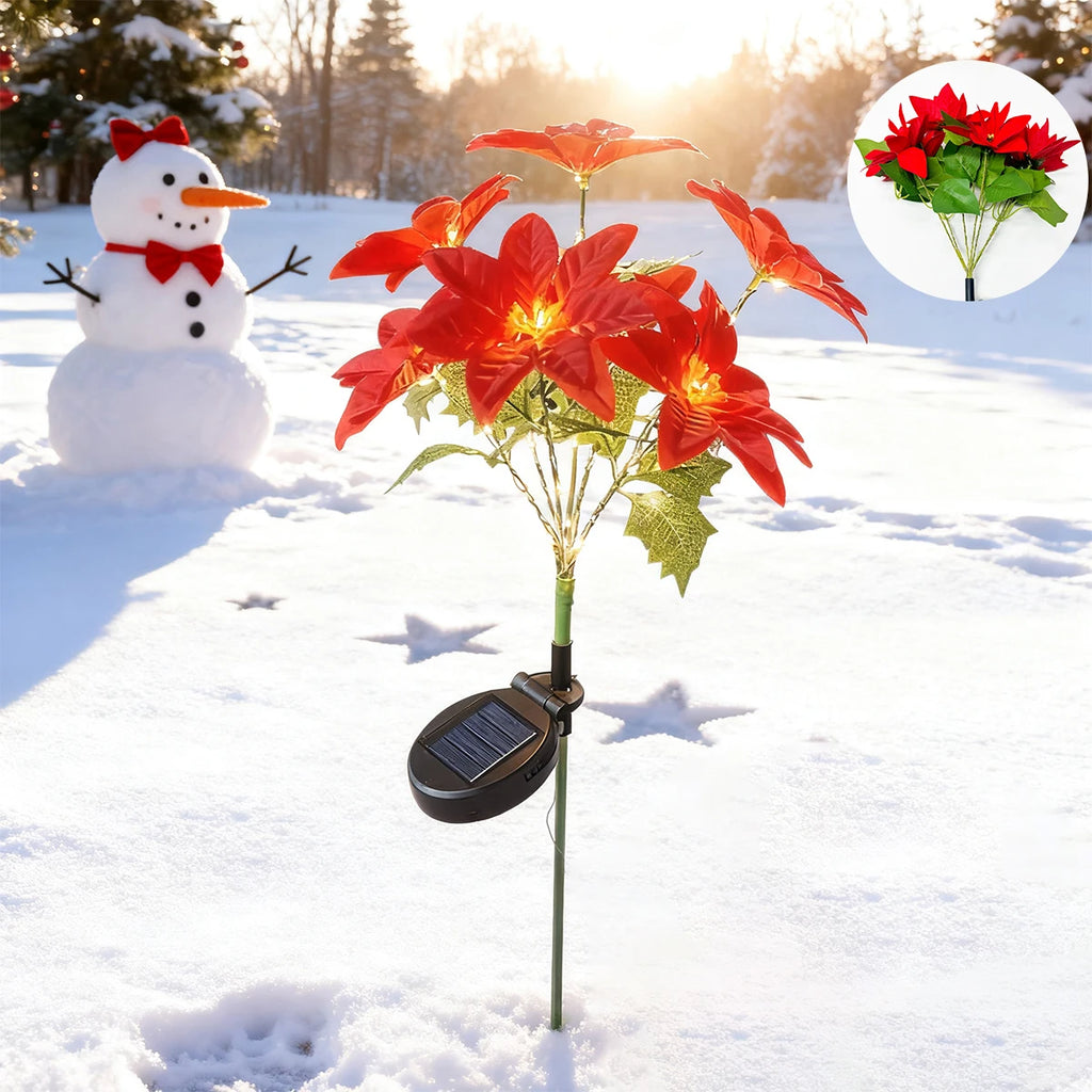 Luz LED solar de flores para decorar jardines y patios