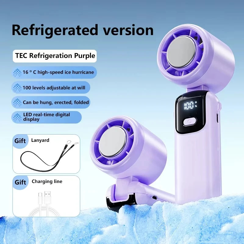 Ventilador Portátil con Enfriamiento por Hielo y 120 Velocidades
