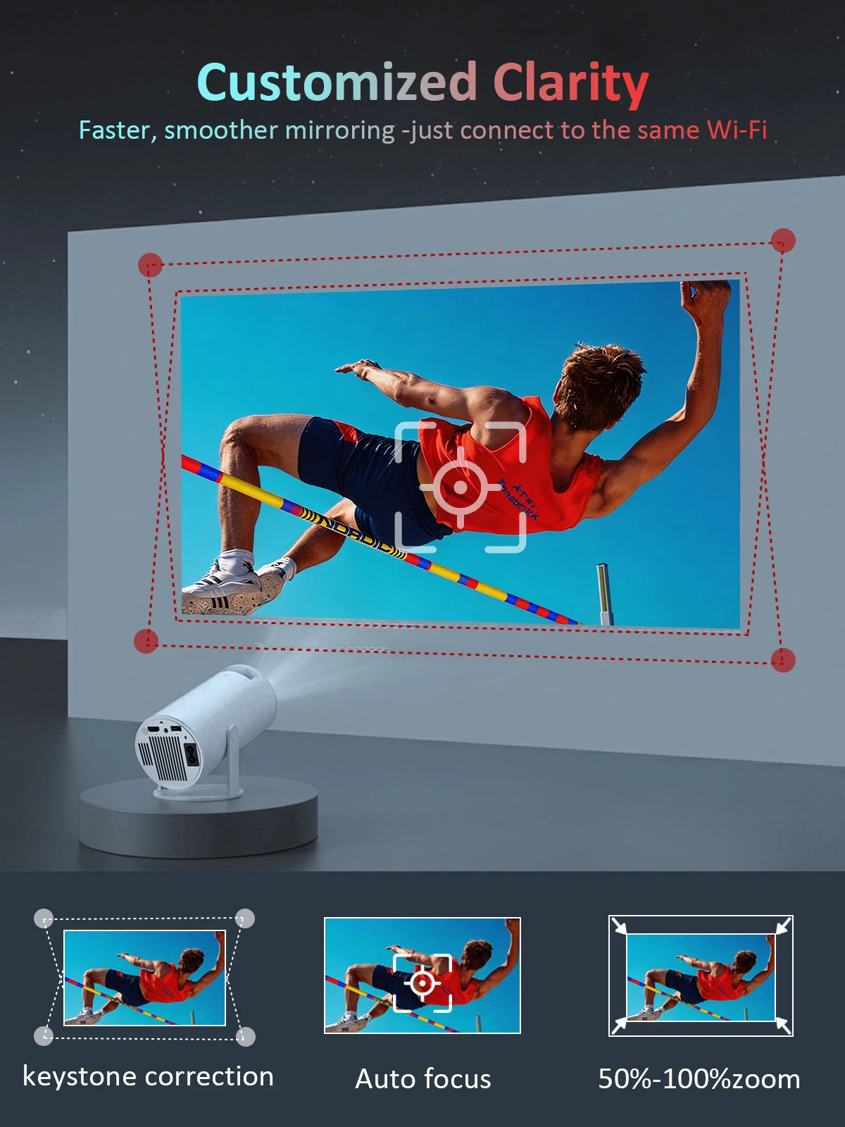 Nuevo Proyector HY300Ultra 2026, 720P, 290ANSI, Mini Proyector LED, Google Play, Corrección Trapezoidal Automática, WiFi6, BT5.4, Cine en Casa