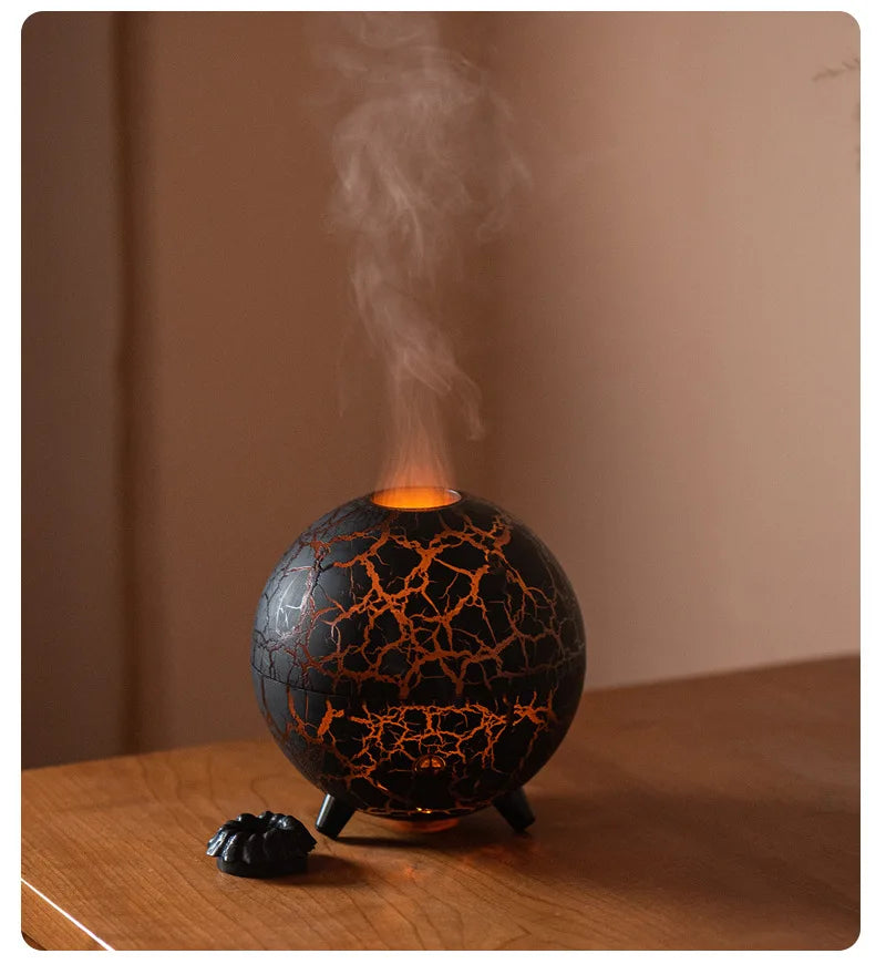 Nueva lámpara de ambiente colorida Planet, humidificador USB, tanque de agua de 200ML, puede agregar aceite esencial, Mini difusor de Aroma para el hogar