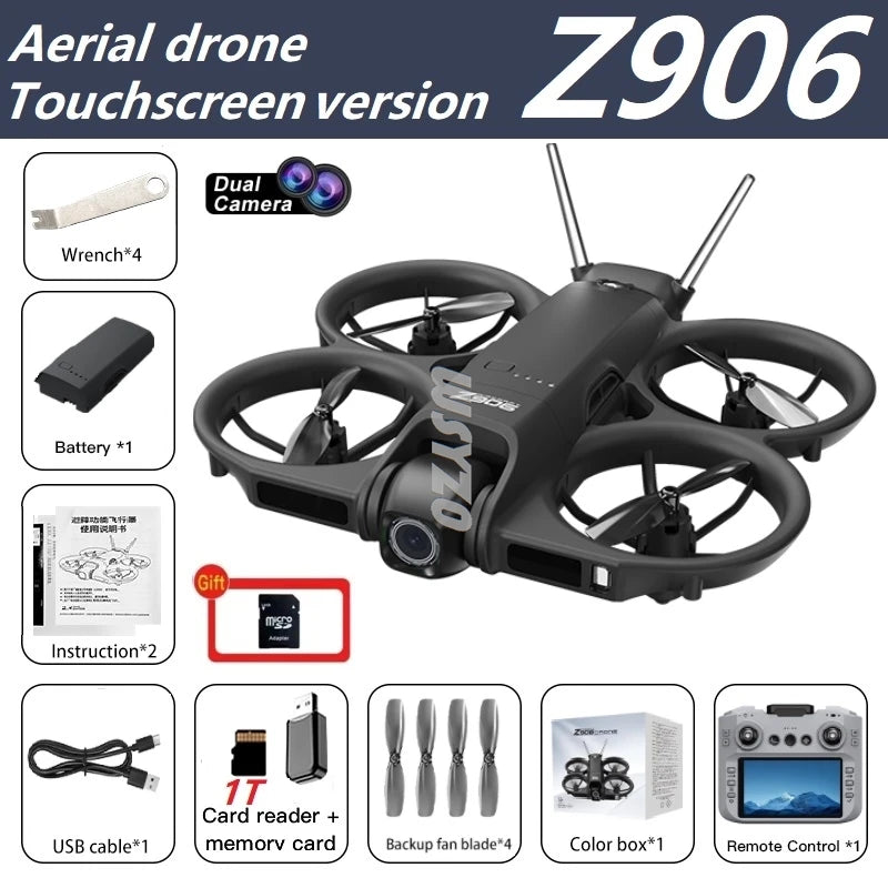 Mini Dron Z906 con Cámara HD WiFi FPV, Cuadricóptero RC, Fotografía Aérea