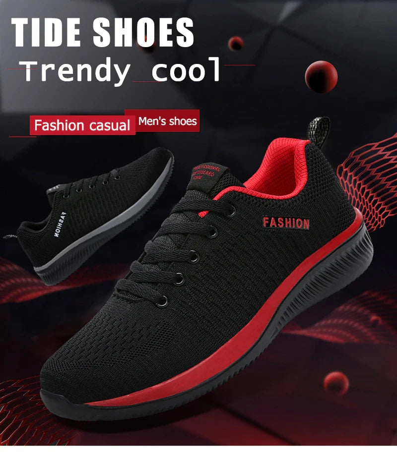 YRZL Zapatillas de deporte para hombre, zapatillas deportivas ligeras, zapatos informales transpirables de malla clásica, zapatos antideslizantes de moda para hombre