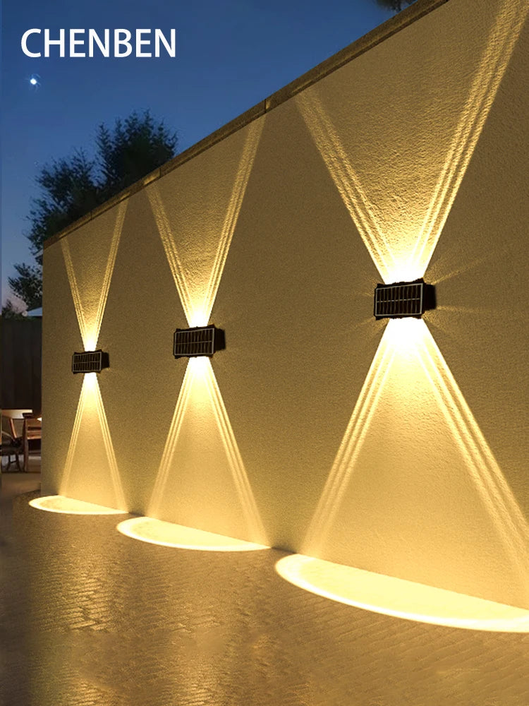 Lámpara Solar LED de Pared para Jardín - Impermeable con RGB