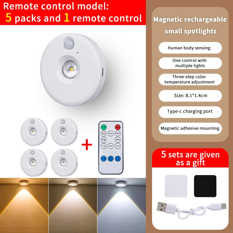 Lámpara LED con Sensor de Movimiento para Armario y Pasillo