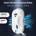 Hengkesen Robot de limpieza de ventanas inteligente mejorado de nueva generación Limpieza de vidrio eléctrica totalmente automática Limpiador de ventanas con control remoto Spray de agua automático Adecuado para vetros y