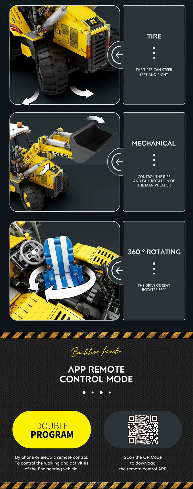 Nuevo 2466 Uds Bulldozer excavadora camión Control remoto modelo bloques de construcción rompecabezas juguete cumpleaños regalos de navidad para niño