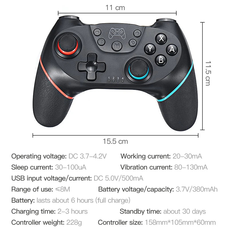 Mando inalámbrico Bluetooth para Nintendo Switch y OLED Lite, mando de PC, Control de Joystick, almohadilla de juego de ordenador, mando de juegos
