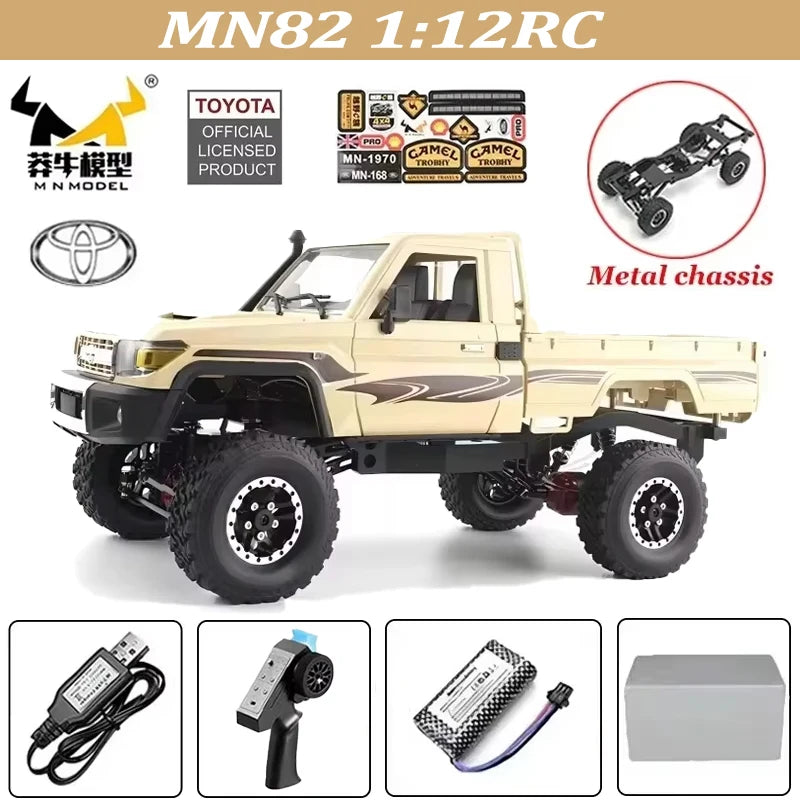 MN82 MN82S Toyota Rc 4x4 Rc CAR 2,4g 1/12 escala completa todoterreno Control remoto coche trepador de control remoto coche de juguete para regalo