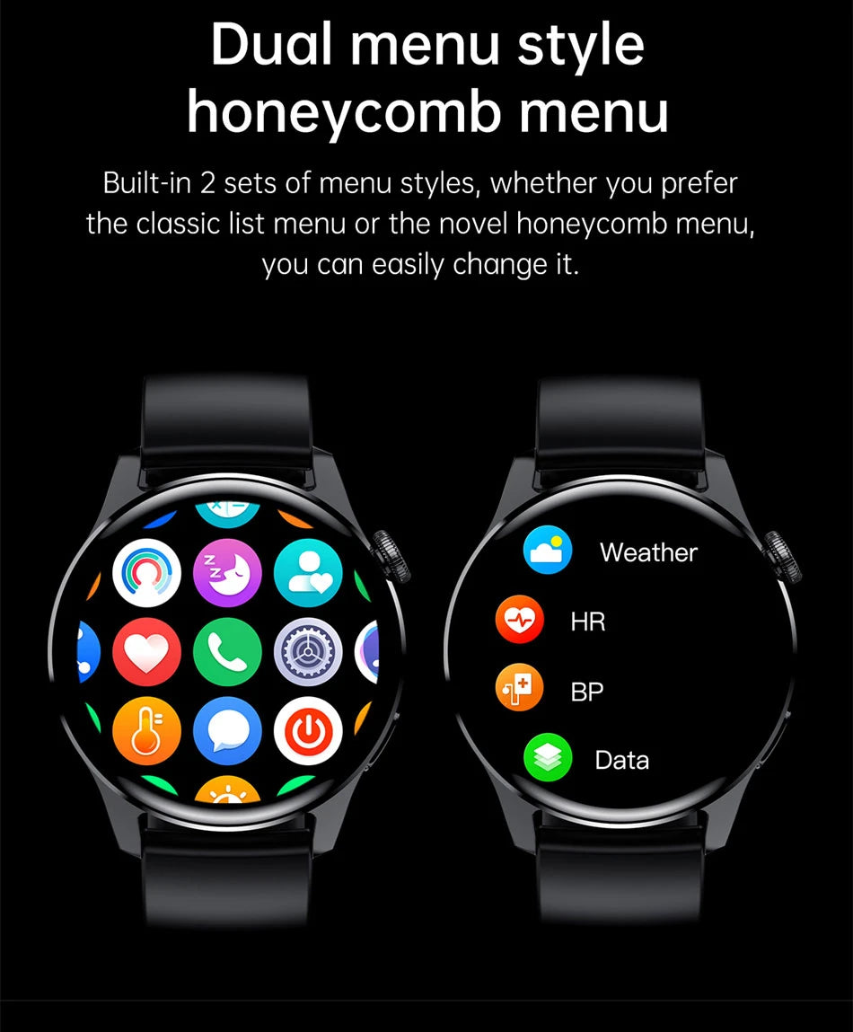Smartwatch LIGE hombre, llamadas Bluetooth, pantalla AMOLED, resistente al agua