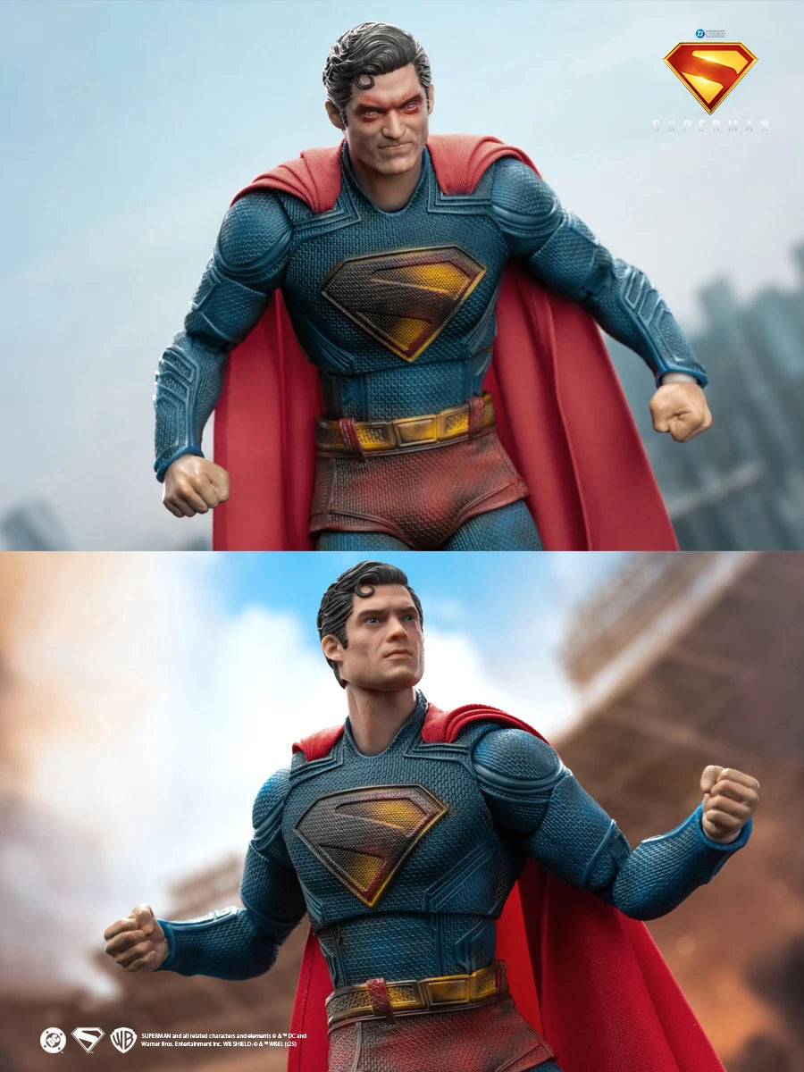 EN STOCK 2025 Fondjoy Battle figura de acción de Superman dañada David Corenswet 1/9 nueva figura de Superman junta de Pvc móvil