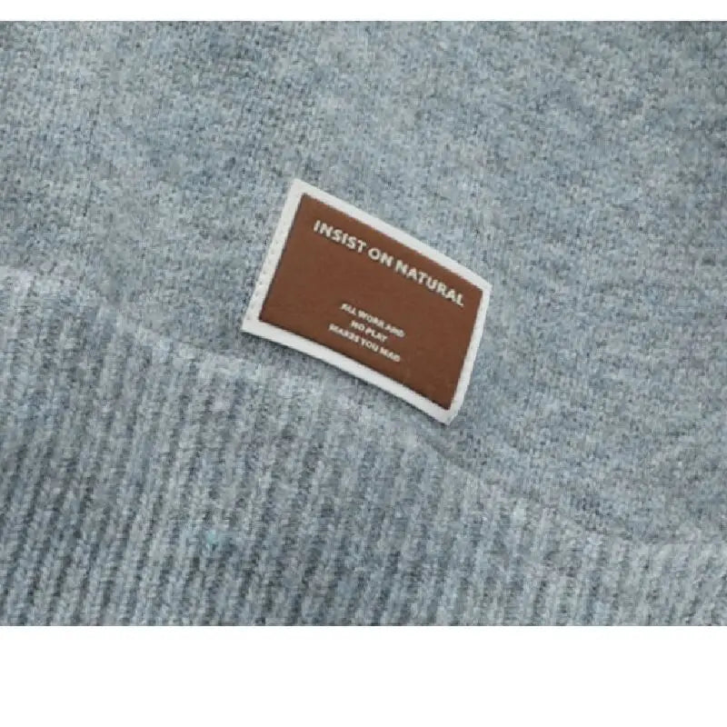 Jersey falso de dos piezas para hombre, cárdigan con cuello redondo, ropa de manga larga, suéter de punto informal juvenil cómodo y térmico